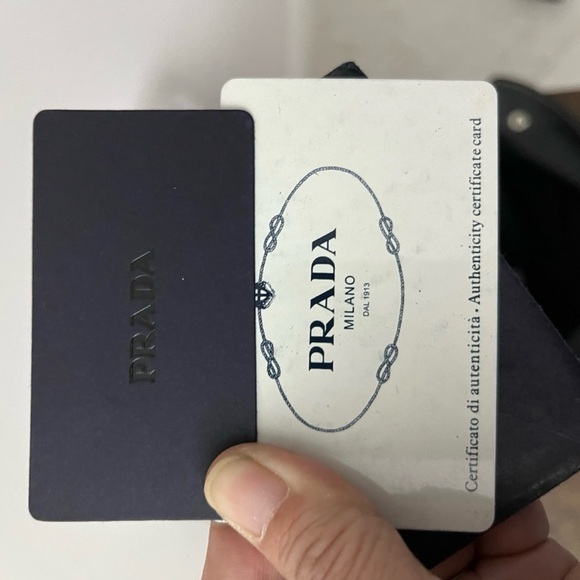 Vintage Prada black Leather Shoulder Handbag - Picture 7 of 14